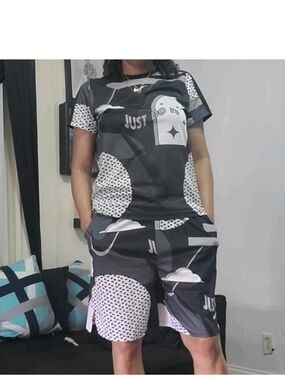 Unisex Nike Drifit 2piece  Blk/white/grey XL + Kids Mesh Pockets